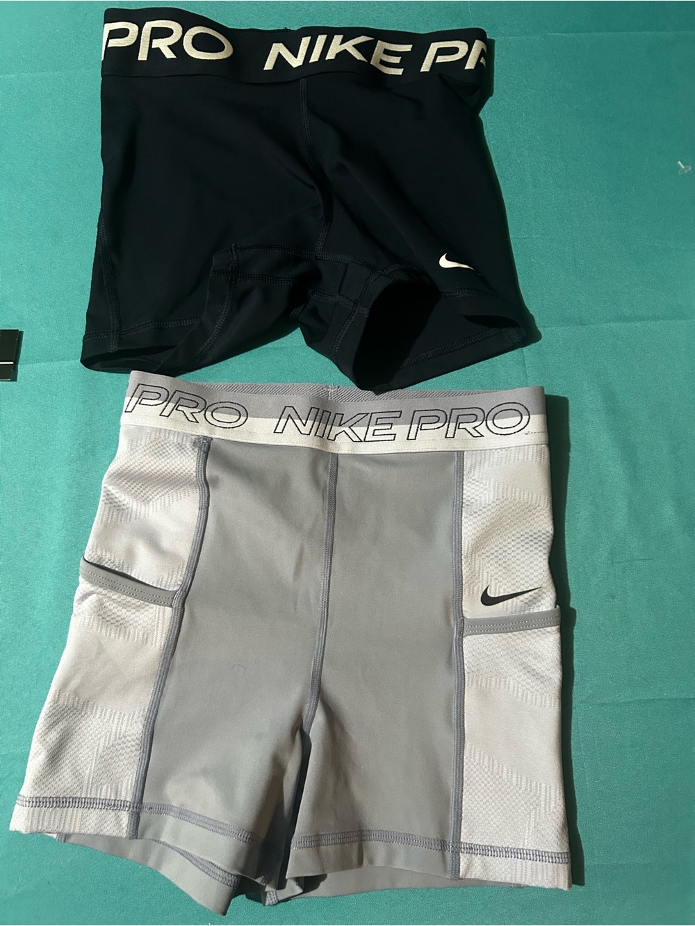 Nike Compression Shorts Set - one navy blue one lilac/grey